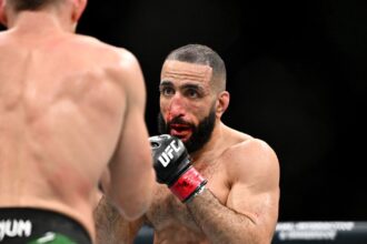 Dana White shares horrific image of Belal Muhammad’s bloody split lip after UFC 315 main event