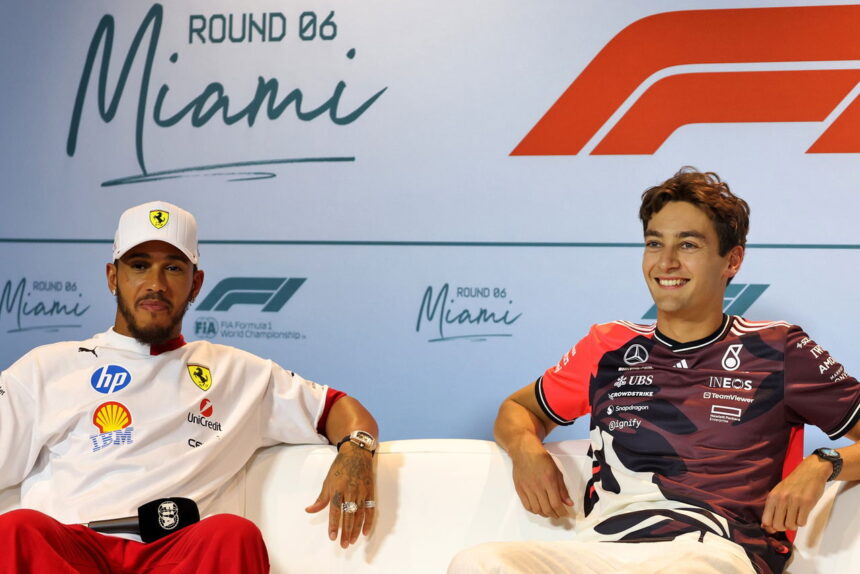 George Russell confident “it will click” for Lewis Hamilton “at one point”