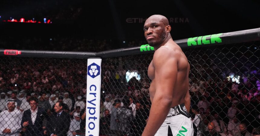 Kamaru Usman on Belal Muhammad: ‘You probably have to have security’ backstage with us at UFC event