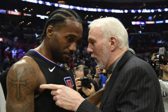Kawhi Leonard gives honest opinion on Gregg Popovich’s retirement from coaching the Spurs, ‘pretty much, he couldn’t…’