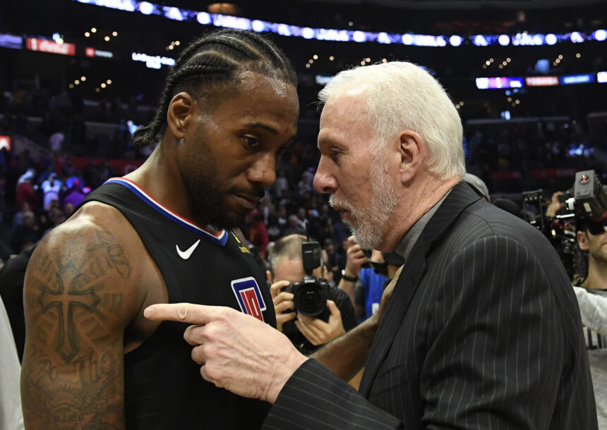 Kawhi Leonard gives honest opinion on Gregg Popovich’s retirement from coaching the Spurs, ‘pretty much, he couldn’t…’
