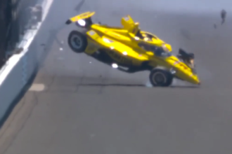 Massive Scott McLaughlin crash ruins Indy 500 pole chance