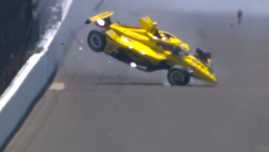 Massive Scott McLaughlin crash ruins Indy 500 pole chance