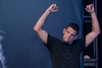Nate Diaz hilariously explains why he always throws water bottles at opponents: ‘I stay hydrated’