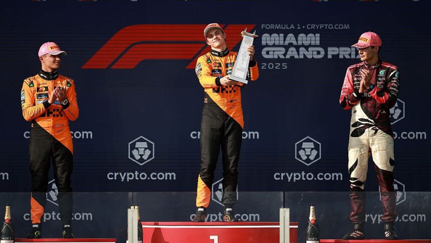 Piastri scores a three-peat with Miami GP victory