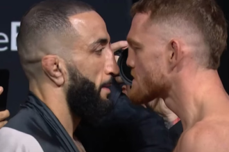 Watch Belal Muhammad and Jack Della Maddalena have intense final staredown before UFC 315