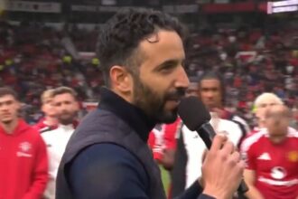Manchester United boss Ruben Amorim addresses fans at Old Trafford with promise of better things to come (Video)