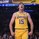 Austin Reaves names the LA Lakers' breakout player for 2025-26 season, he asked why he's not on the court