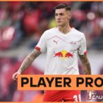 Benjamin Sesko in action for RB Leipzig