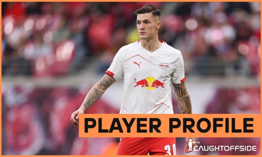 Benjamin Sesko in action for RB Leipzig