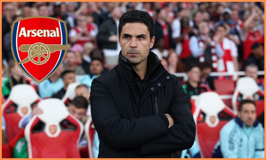 Mikel Arteta during Arsenal vs PSG