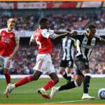 Thomas Partey in action for Arsenal against Newcastle