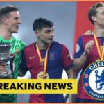 Marc-Andre ter Stegen celebrates with his Barcelona teammates