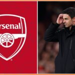 Arsenal manager Mikel Arteta looks on