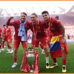 Liverpool players celebrating