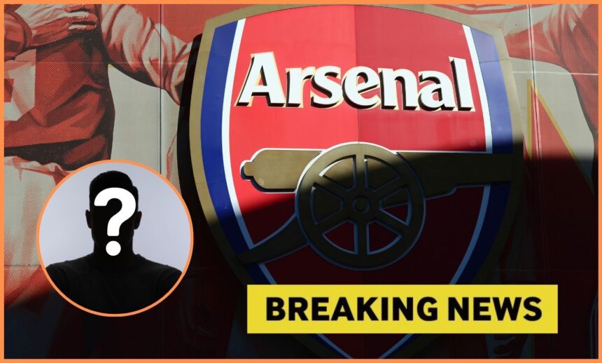 Arsenal FC logo and breaking news banner