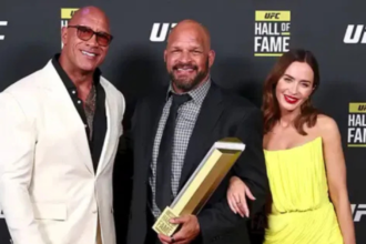 Emily Blunt and The Rock on Honoring Mark Kerr and the Human Struggle Behind MMA at UFC Hall of Fame