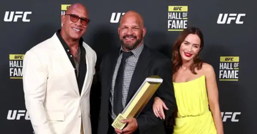 Emily Blunt and The Rock on Honoring Mark Kerr and the Human Struggle Behind MMA at UFC Hall of Fame
