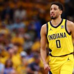 LeBron James and others in the NBA community react as Tyrese Haliburton helped off the floor after injury in 1st quarter