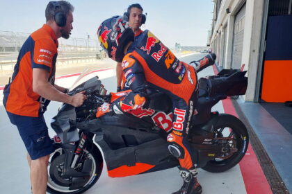 Maverick Vinales explains new KTM aero, mass damper, at Aragon MotoGP test