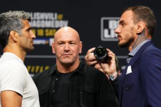 Renato Moicano jokes ‘old’ Beneil Dariush ‘is not dead, but I’ll kill him’ at UFC 317