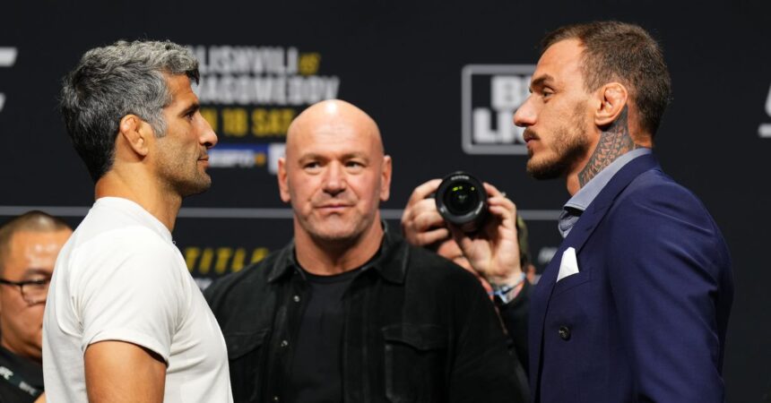 Renato Moicano jokes ‘old’ Beneil Dariush ‘is not dead, but I’ll kill him’ at UFC 317