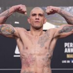 Watch Alex Pereira tip the scales at over 240 pounds