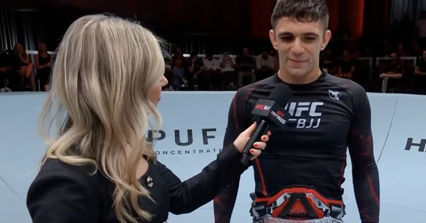 Watch Mikey Musumeci claim inaugural UFC BJJ bantamweight title with heel hook submission