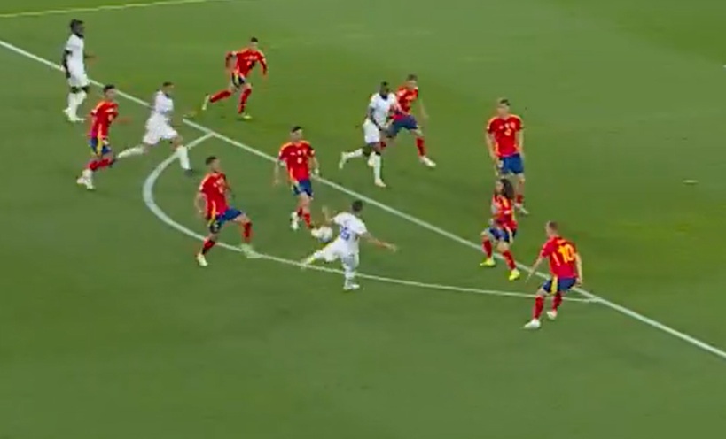 Manchester City target Rayan Cherki scores fantastic volley in France’s Nations League semifinal defeat to Spain (Video)