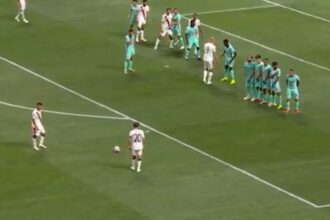 Teenage winger Claudio Echeverri opens Manchester City account with fantastic free-kick (Video)