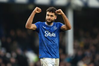 Dominic Calvert-Lewin in action for Everton