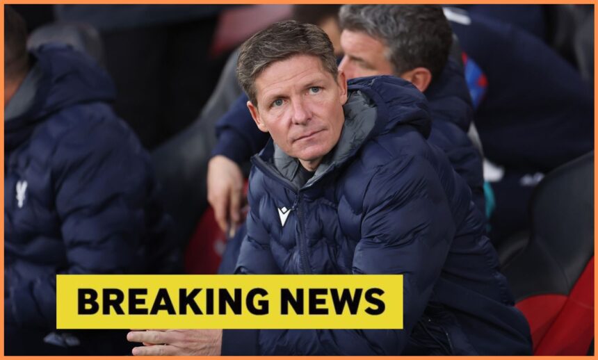 Crystal Palace manager Oliver Glasner