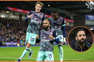 Bryan Mbeumo and Ruben Amorim