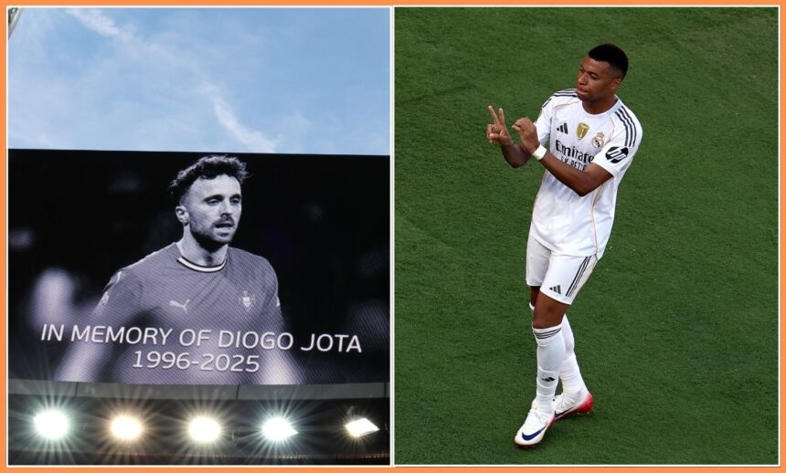 Kylian Mbappe dedicated his goal to Diogo Jota