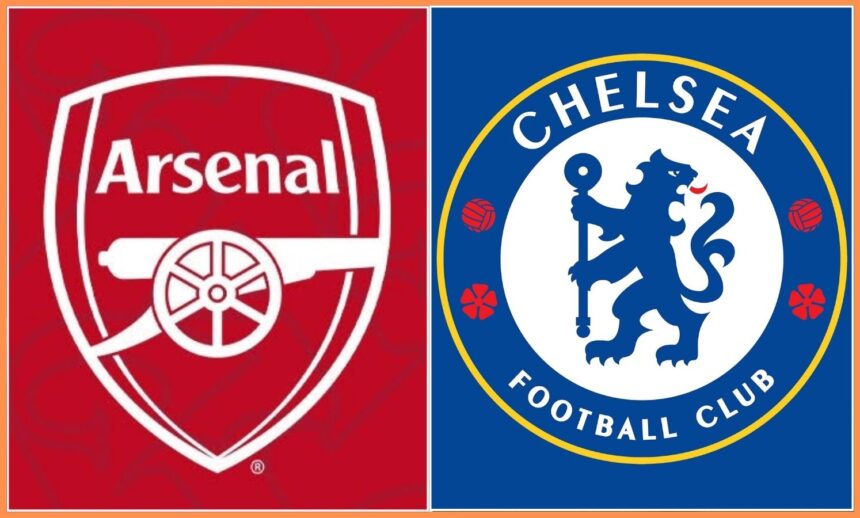 Arsenal and Chelsea badges