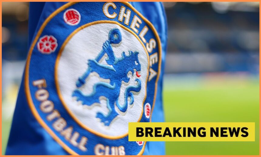 Chelsea logo and breaking news banner