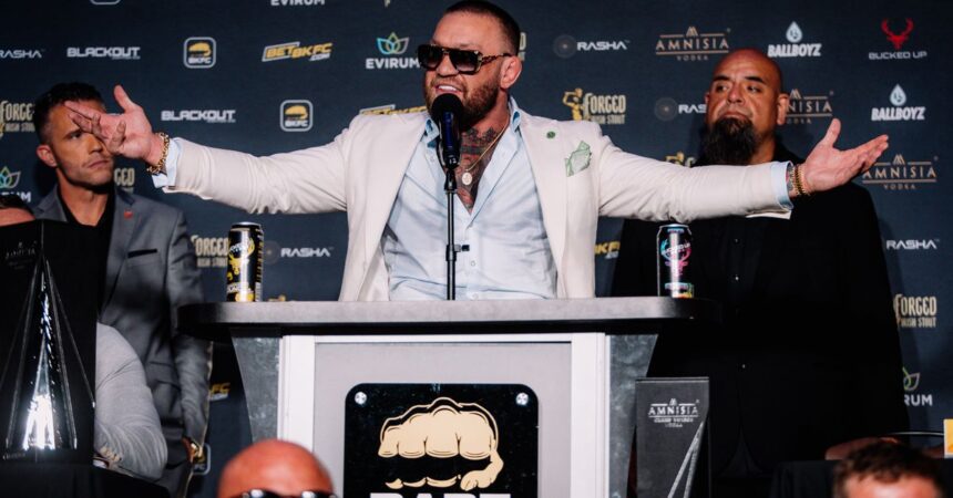 Conor McGregor tells Mike Perry ‘dance for me’ in return to BKFC, reveals new signings including Yoel Romero