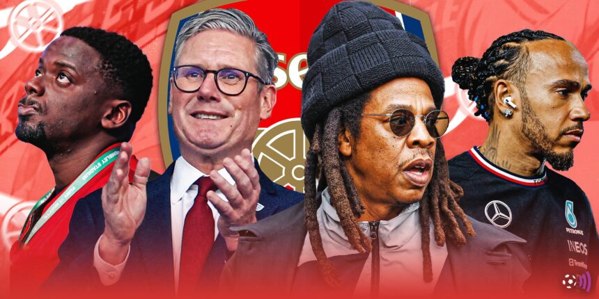 Famous Arsenal fans, including Keir Starmer, Jay-Z and Kim Kardashian