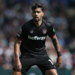 Lucas Paqueta in action for West Ham against Brighton