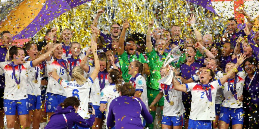 The best images as England Lionesses celebrate back-to-back Euros wins