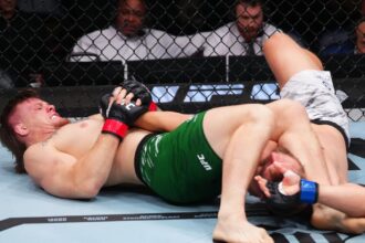 UFC 318 video: Jimmy Crute nearly snaps Marcin Prachnio’s arm with wicked submission