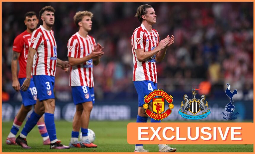 Conor Gallagher applauds the Atletico Madrid fans