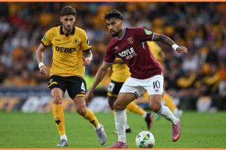 Lucas Paqueta in action for West Ham vs Wolves