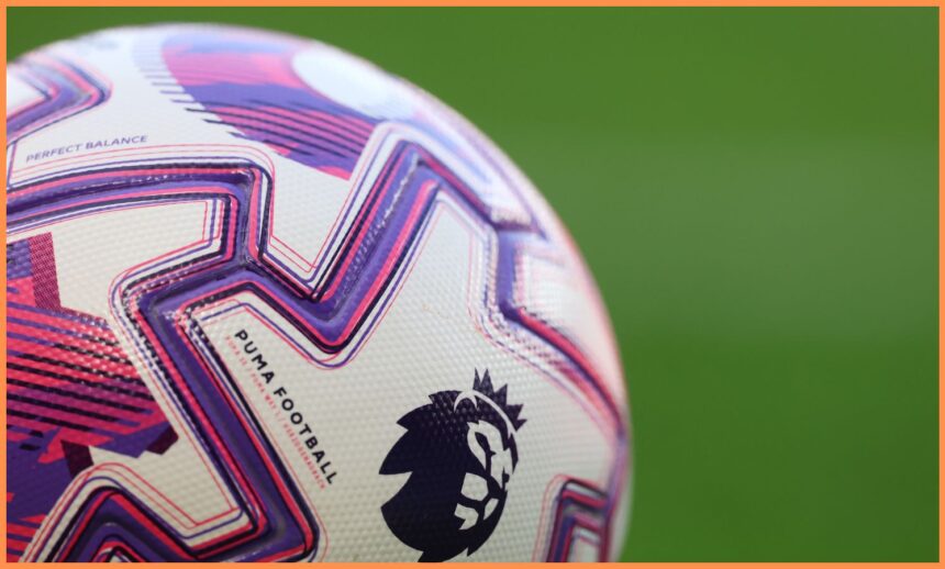 Premier League football close-up