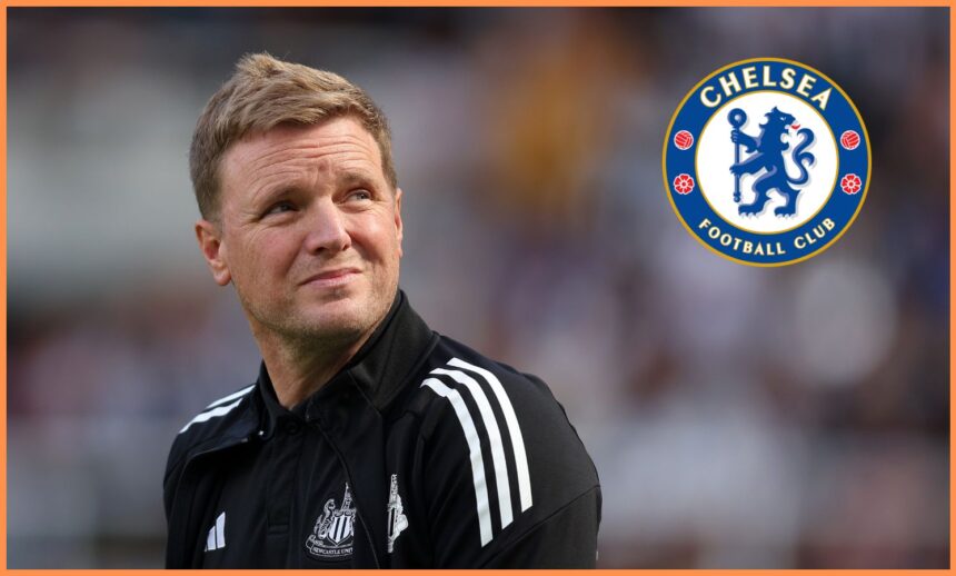 Eddie Howe looks on during Newcastle