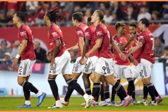 Manchester United players in pre-season