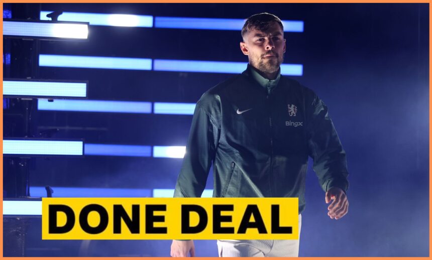 Kiernan Dewsbury-Hall walks onto the pitch for Chelsea at the Club World Cup