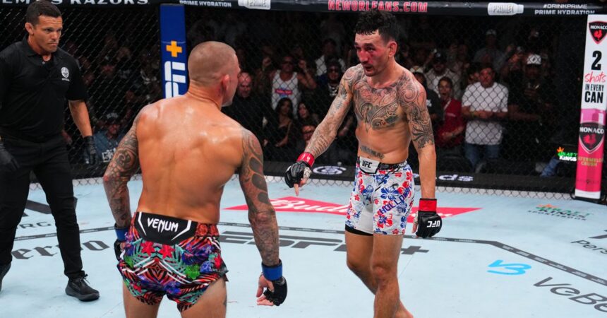 Max Holloway says ‘stupid injury’ suffered in UFC 318 win over Dustin Poirier likely keeps him out until 2026