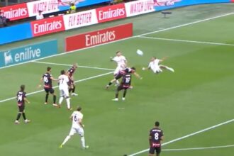 Stunning scissor-kick goal from Federico Bonazzoli as Serie A newcomers Cremonese shock AC Milan at San Siro (Video)