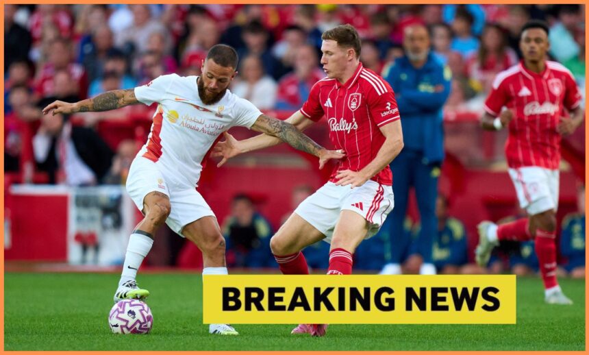 Elliot Anderson in action for Nottingham Forest in pre-season